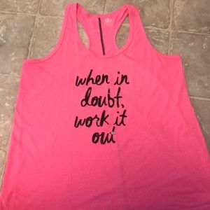 Pink graphic tank top